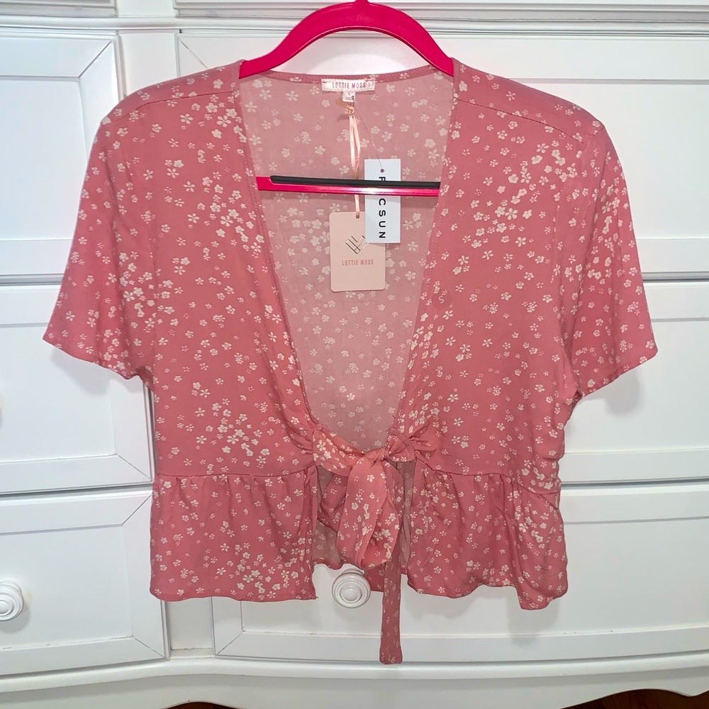 NWT PacSun Tie Front Top